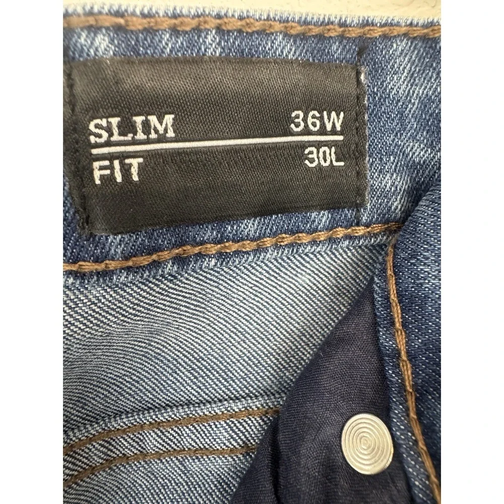 New Departed Verge Slim Fit Stretch Jeans Blue Men's 36x30 Casual